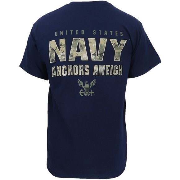US Navy CAMO Logo T-Shirt - Picture 1 of 1